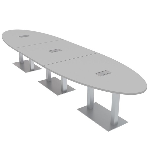 45 in W, 165.75 in L, 29 in H, Engineered Wood Top, Grey